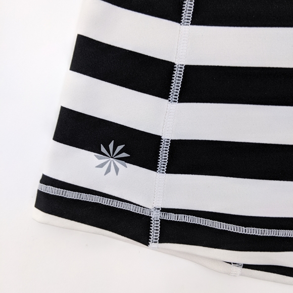 Athleta Stripe Chase Athletic Tank Top Black Womens XS Workout - Picture 8 of 8